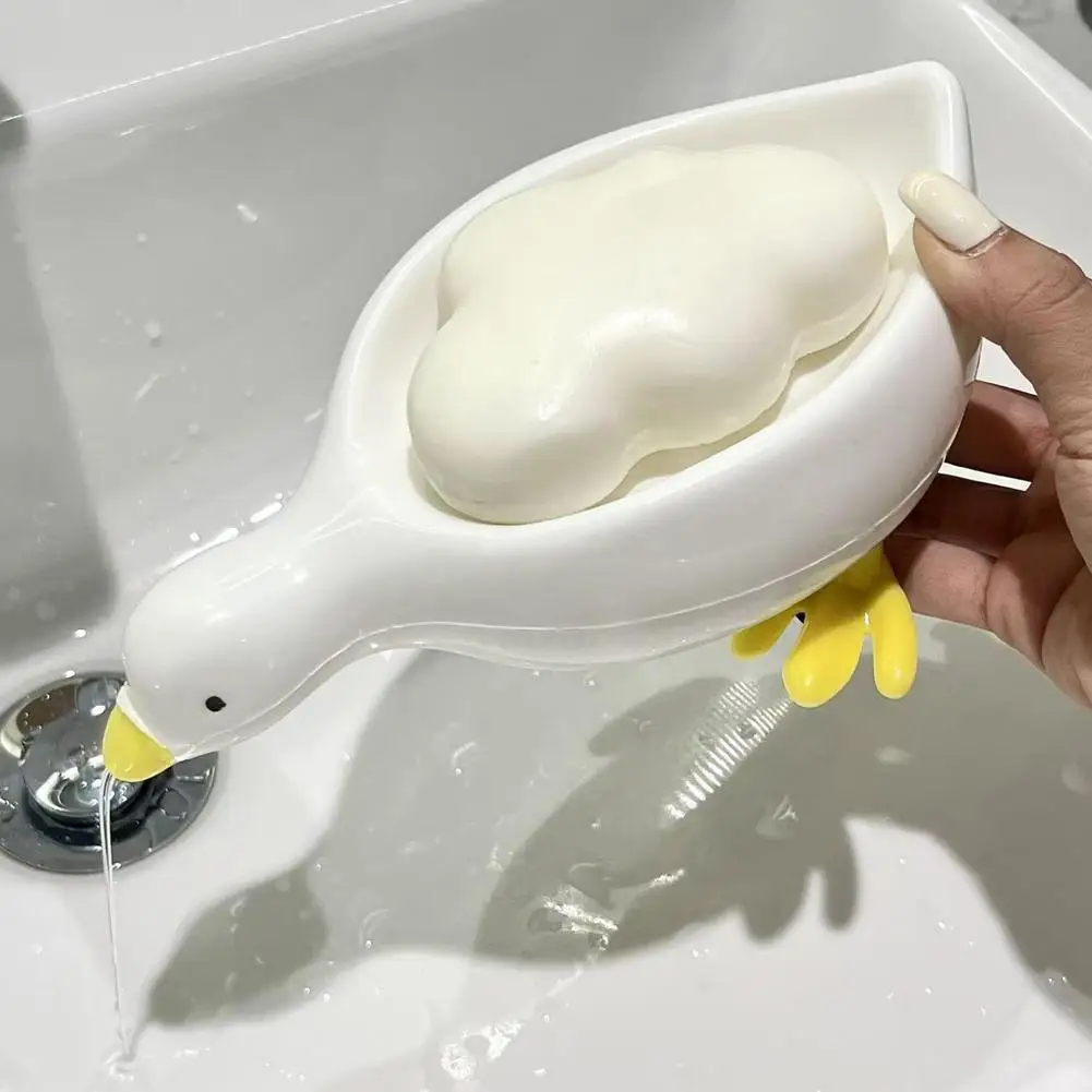 Cute Cat Duck Shape Soap Box Soap Dish Drainable Storage Holder Soap Container Storage Dish Household Bathroom Accessories