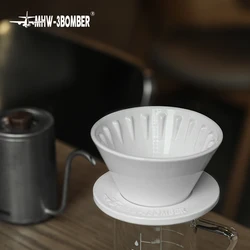 MHW-3BOMBER Filter Cups Cone Pour Over Coffee Dripper with 3 Holes Ceramic Slow Brewing Professional Barista Coffee Accessories