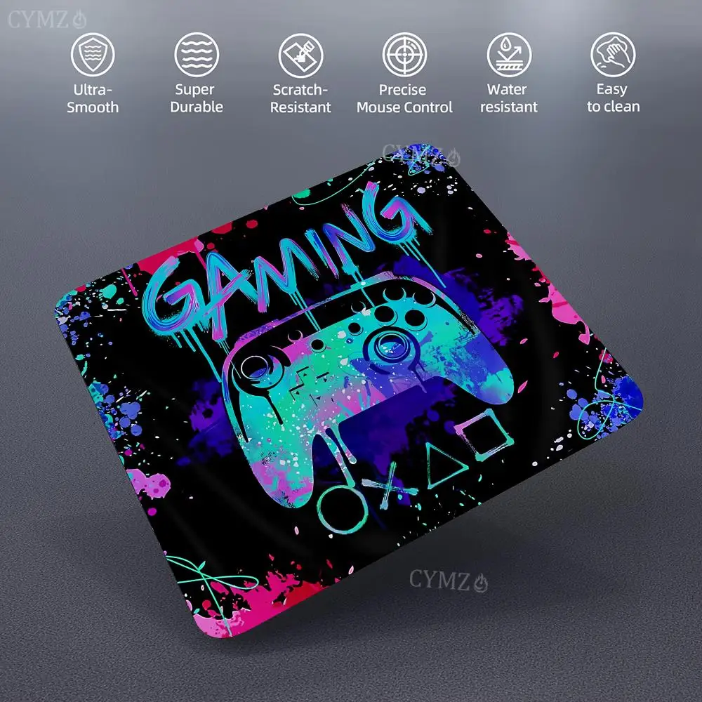 لوحة ماوس الألعاب الكبيرة لطاولة ألعاب مكتب الكمبيوتر، وسادات مكتب صغيرة مطاطية مضادة للانزلاق للوحة مفاتيح الألعاب #1