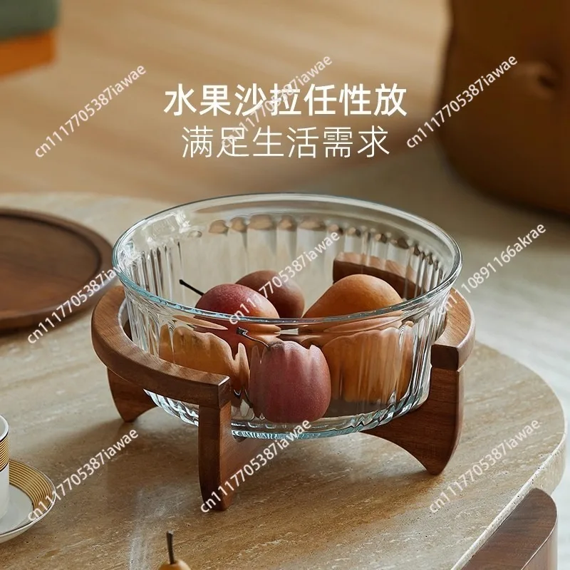 Fruit plate, living room coffee table, household exquisite snacks, high-value candy plate, glass high-footed fruit basket