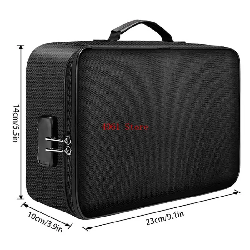 Borsa per organizzatore documenti a 4 strati Spazio grandi dimensioni con cerniera resistente alle acque