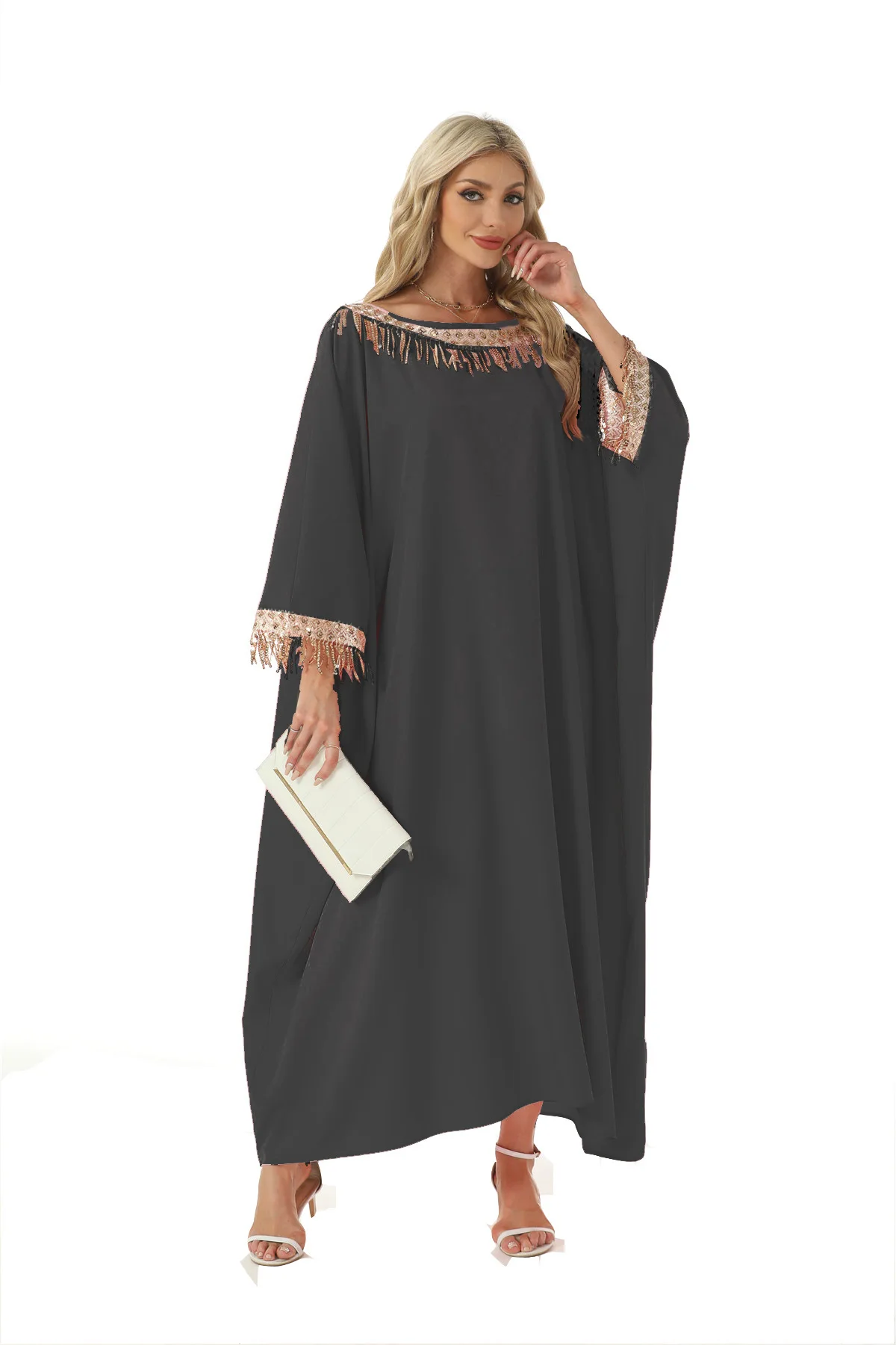فستان عربي نسائي في الشرق الأوسط أوروبي وأمريكي مقاس كبير فستان أنيق دبي رداء سعودي ملابس سفر cw89961 #5