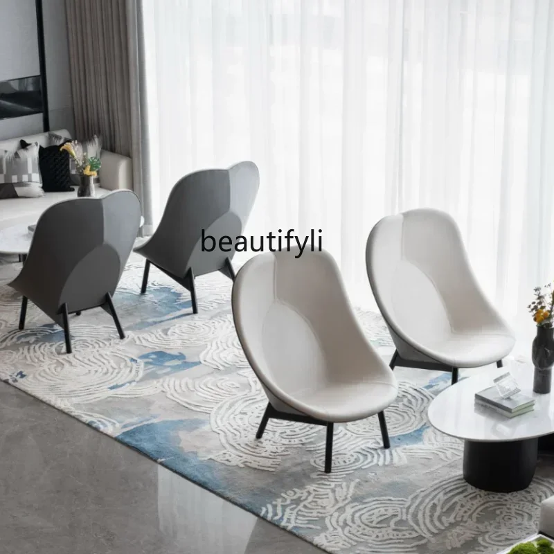 TTT Nordic Modern Creative FRP Petal Lying Designer Fan Shaped Leisure Sofa Coffee Hotel Art