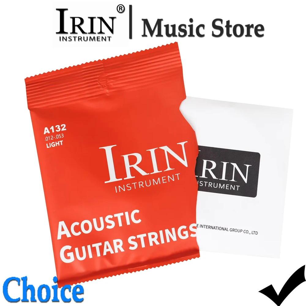 IRIN Acoustic Guitar Strings 6 Pcs/set High Carbon Alloy Red Copper Wound  Anti Rust Strings Folk Guitar Accessories & Parts