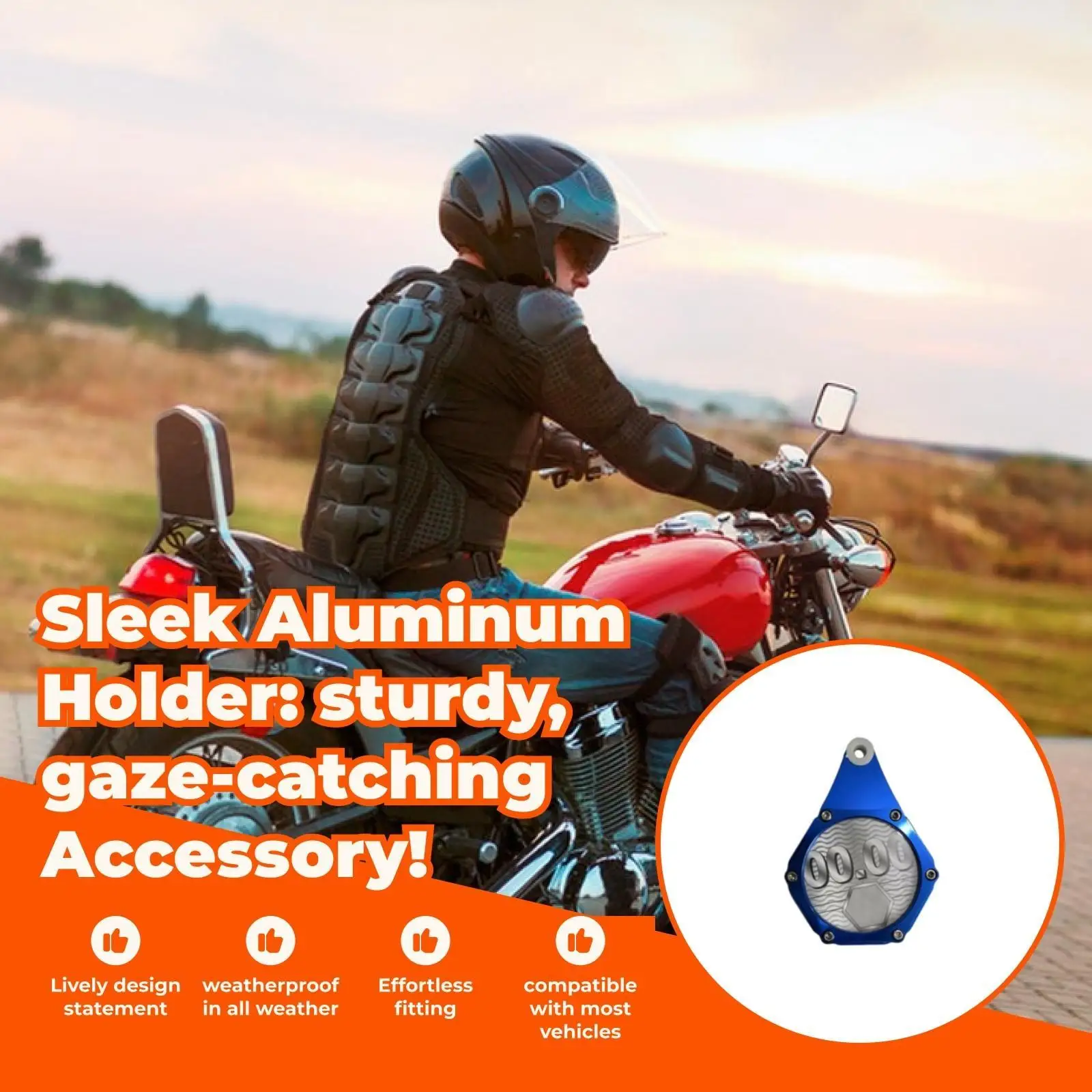 Motorcycle Tax Disc Holder Waterproof Seal Aluminum Alloy Universal Permit Frame Plate License for Motorbike Mopeds ATV