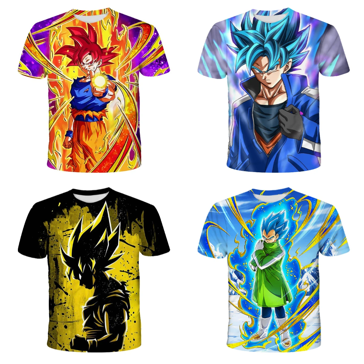 

Лето 2025 г., хит продаж, новая футболка с изображением аниме Dragon Ball Z, мужская футболка с 3D принтом Wukong в стиле Харадзюку, модный повседневный топ с короткими рукавами