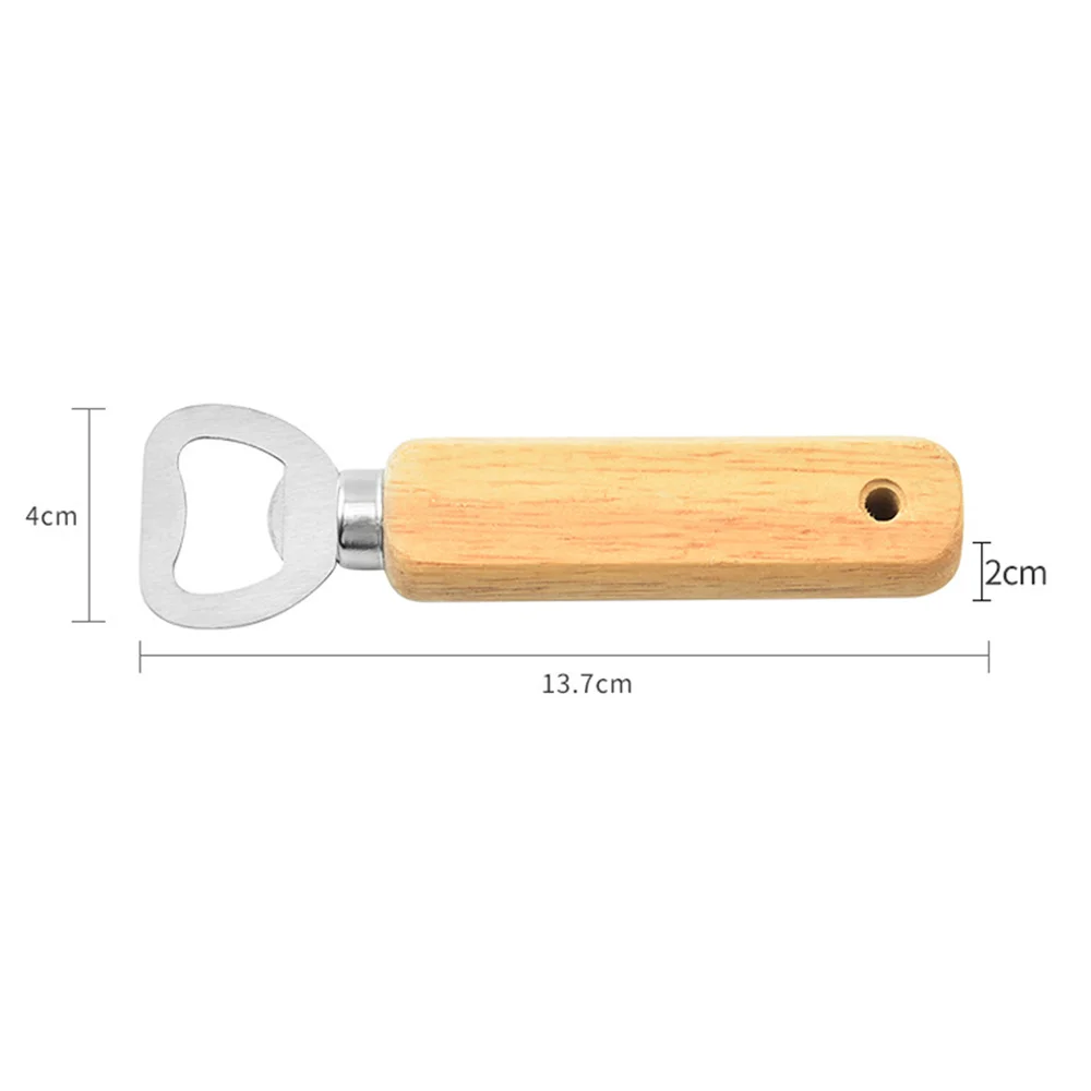 Wine Opener with Holes,20 Pcs Bartender Bottle Opener,Rubber Wood Handheld Cap Bottle Opener for