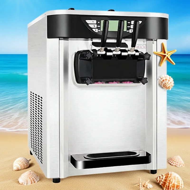 Commercial Ice Cream Maker Automatic 3 Flavors Gelato Machine Soft Serve Ice Cream Machine