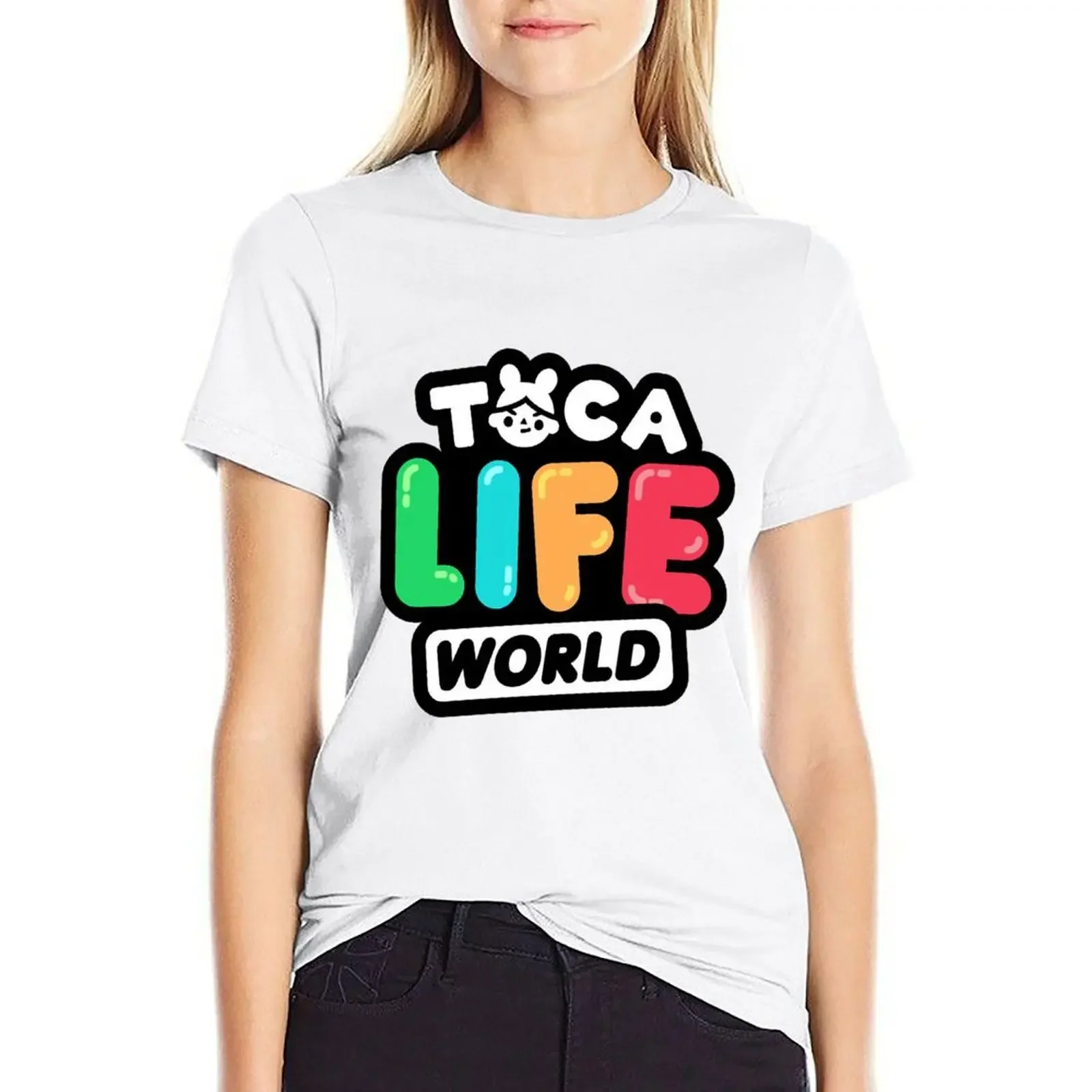 

Toca Boca Toca Boca 2021 Toca Life World T-shirt Aesthetic clothing lady clothes oversized Womens graphic t shirts