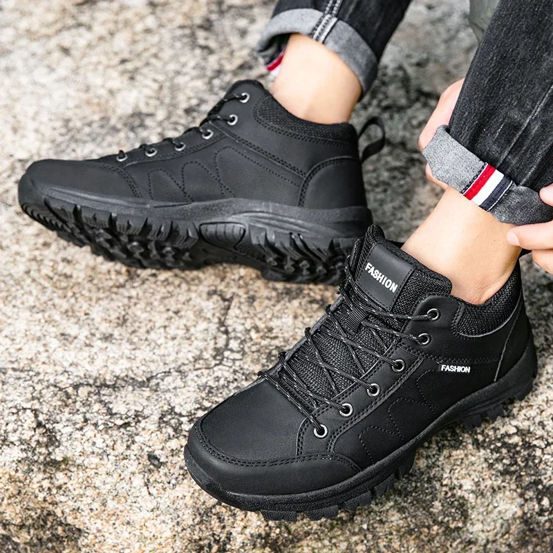 Men Tactical Boots Army Waterproof Climbing Shoe Safety Outdoor Motorcycle Work Hiking Shoe Breathable Anti-Slip zapatillas male