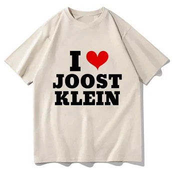 I Love Joost Klein Merch 프린팅 티셔츠, 재미있는 만화 그래픽 티셔츠, 빈티지 힙합 여성 의류, 하라주쿠 코튼 티 