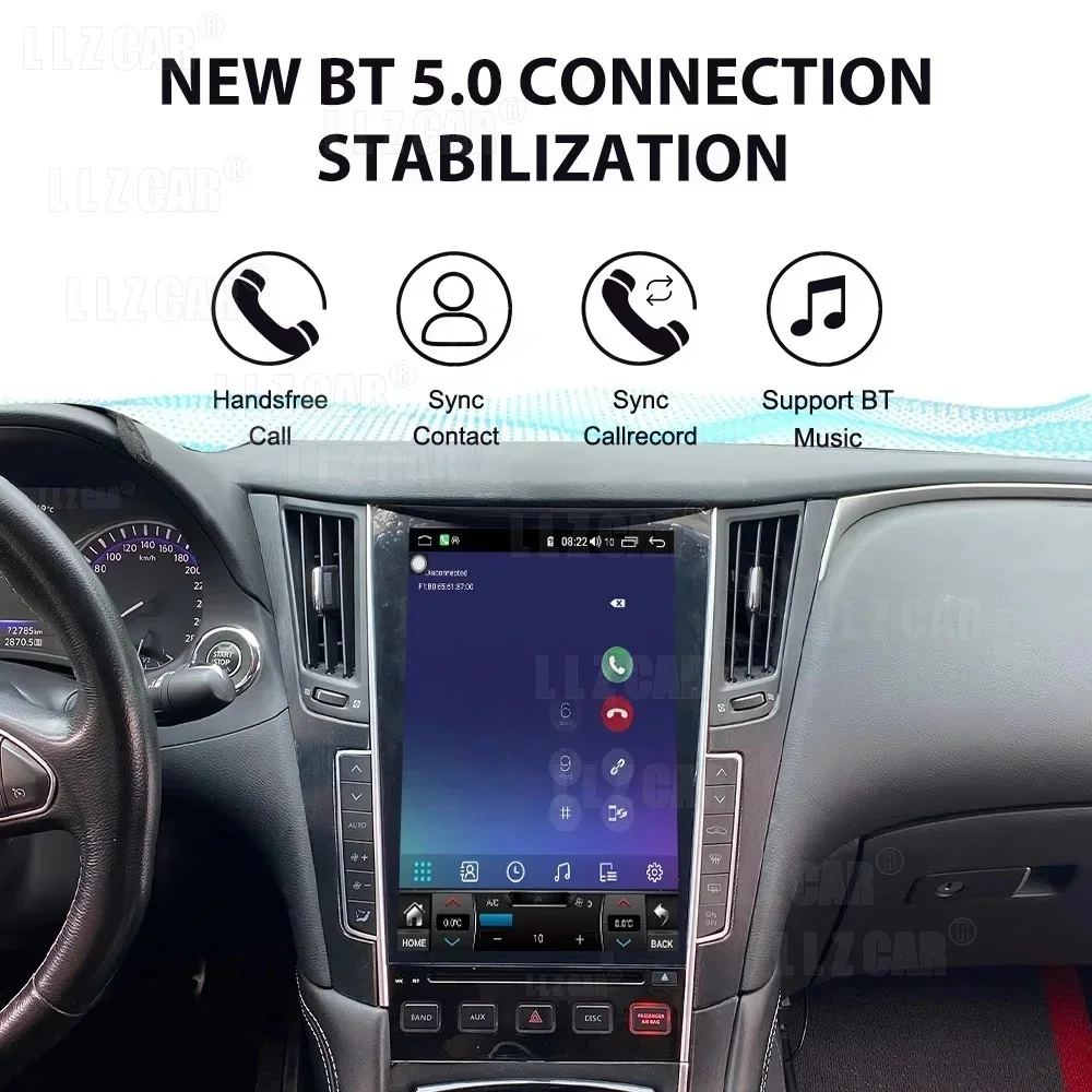 13.6 بوصة لإنفينيتي Q50 Q50L Q50S Q60 Q60S 2013-2019 نظام تحديد المواقع نافي راديو السيارة الوسائط المتعددة أندرويد شاشة اللاسلكية Carplay رئيس وحدة