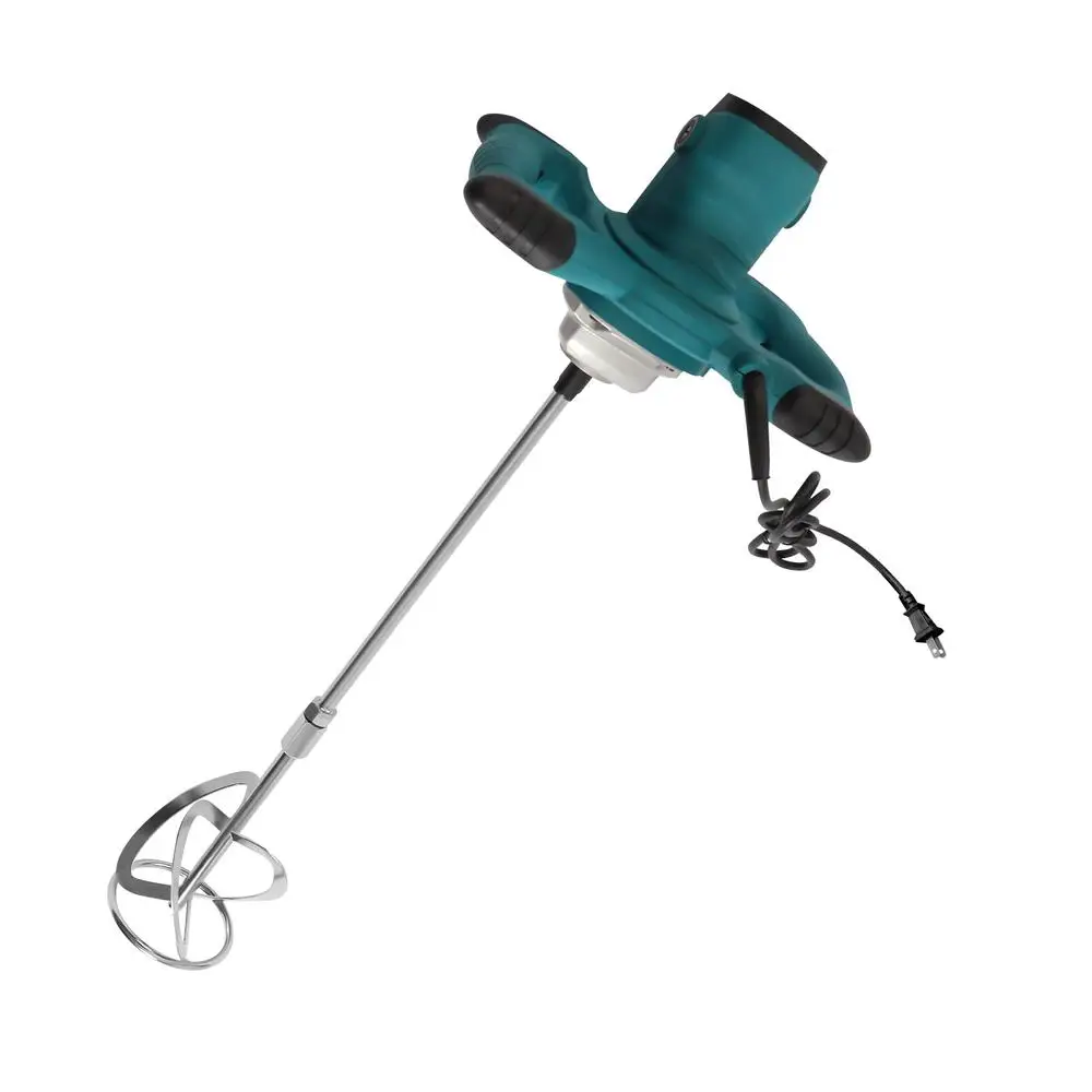 Portable Electric Concrete Cement Mixer 2400W 110V 1200RPM Handheld Rod Grout Stirring Mixer 6 Speed Iron Galvanized Head Alloy