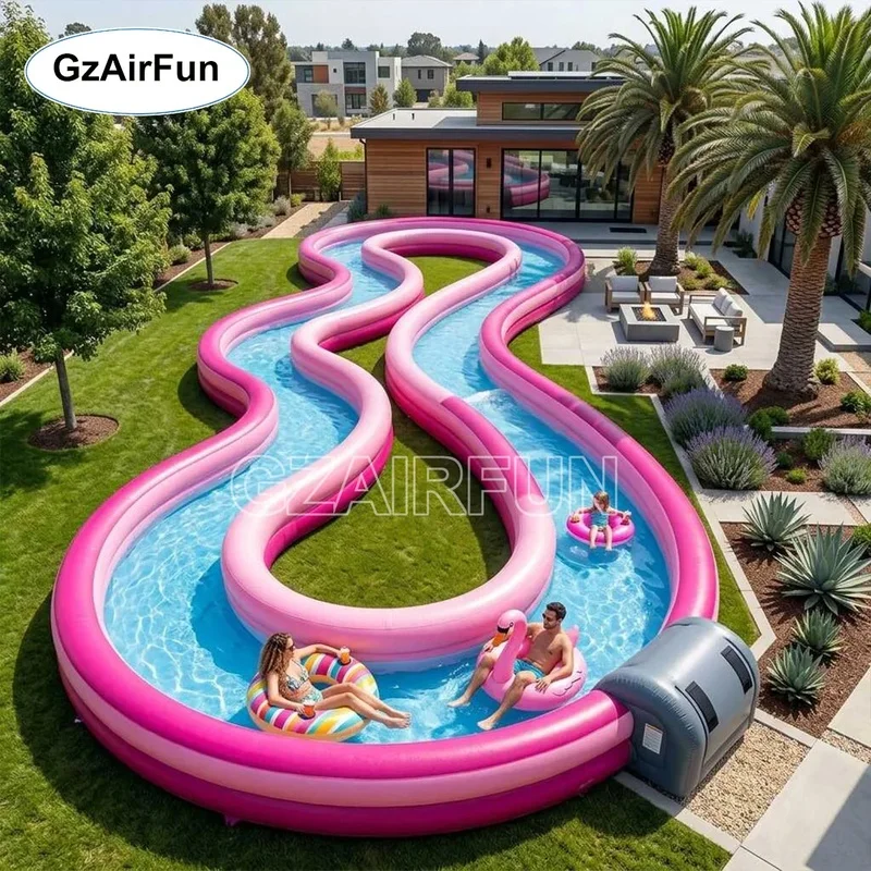 Customizable Inflatable Lazy River Pool Suitable for Adults and Children, Backyard Activities, Parties, and Leisure.
