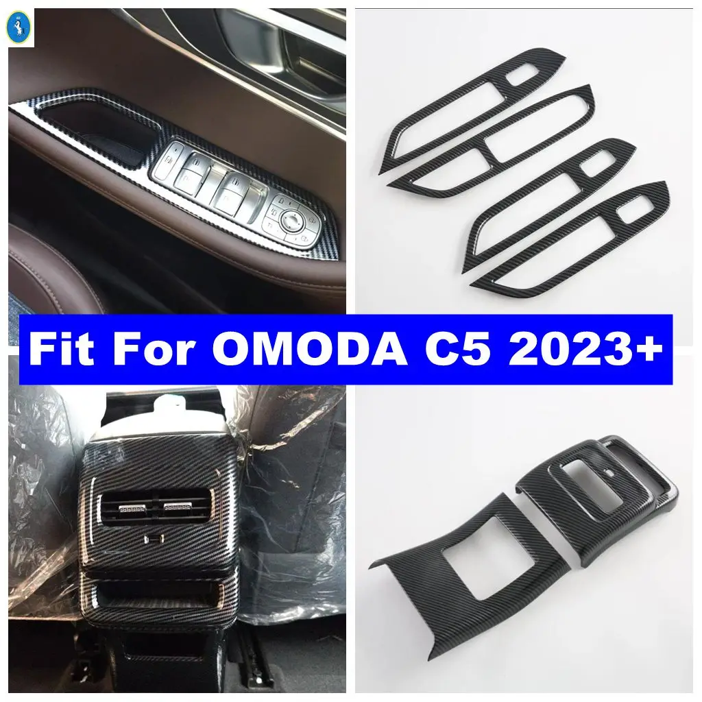 

Для OMODA C5 2023 2024 2025 Панель кнопок подъема окна автомобиля/подлокотник Задний вентиляционный отверстие переменного тока Декор Крышка Накладка Аксессуары из АБС-пластика