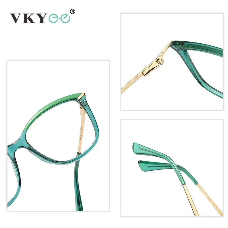 VICKY Cat Eye Anti-Blue Light Blocking Reading Glasses Women Computer TR Alloy Lightweight Eyeglasses PFD2036