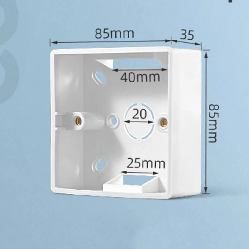 Caixa de interruptor de parede para uso de instalação externa com transformador de soquetes de interruptor de cortina padrão de 86 mm * 86 mm