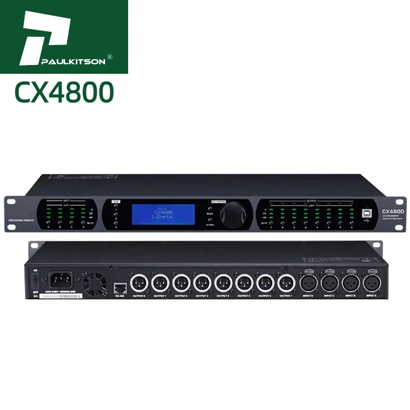 

Paulkitson Audio Processor CX4800 Professional Audio Processor Sound Equipment 96khz Sampling Rate DSP Audio Processing