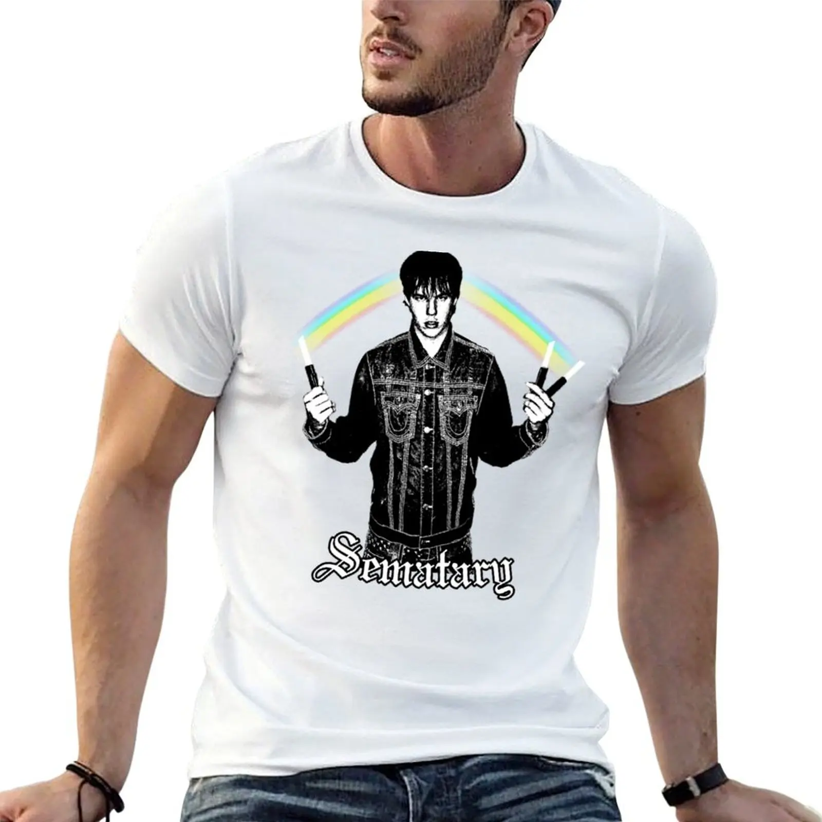 

Sematary Rainbow Bridge T-Shirt cotton t shirts man 100% t shirts for man graphic funny T-Shirt