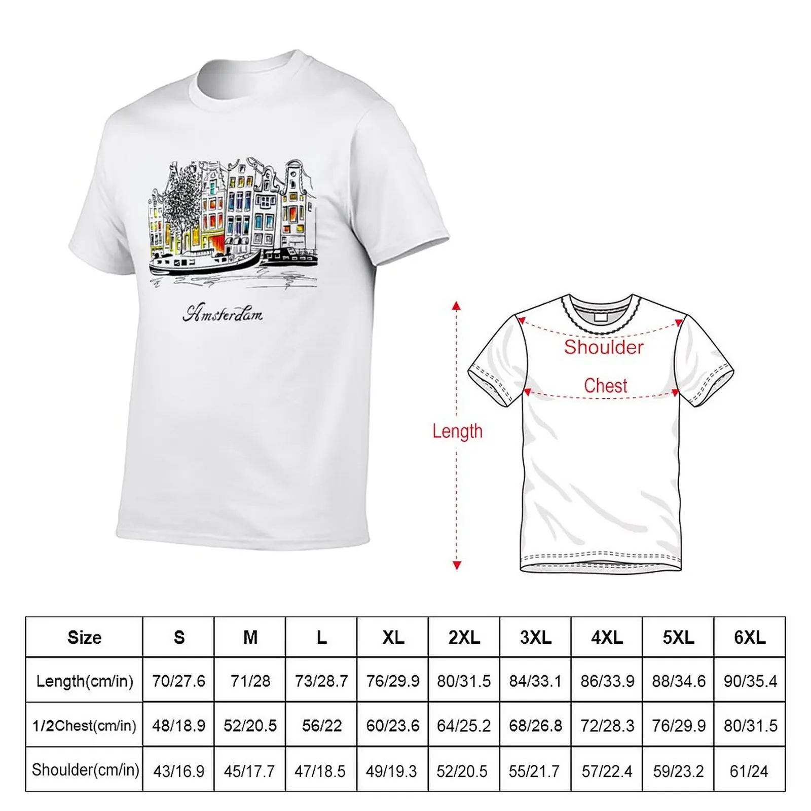 New Amsterdam T-Shirt plus size tops oversized t shirts graphic t shirt mens graphic t-shirts pack