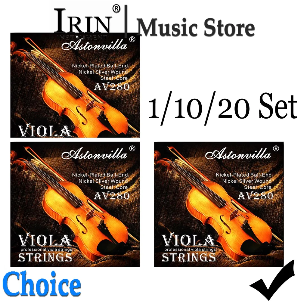 Astonvilla Viola Strings Stainless Steel Wire Nickel Chromium Wound Viola Repair Multiple Replacement Stringed Instrument Parts