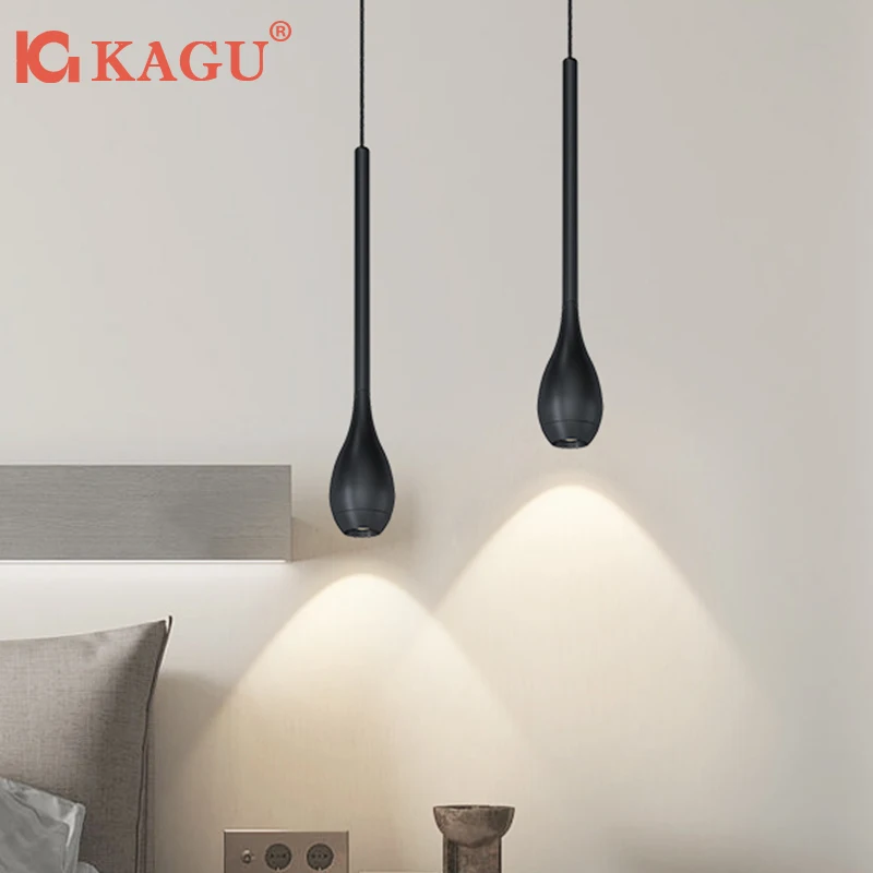 

Modern LED Minimalist Pendant Lamp Nordic Black/White Bedside Small Pendant Lamp Bedroom Living Room Coffee Shop Indoor Lighting