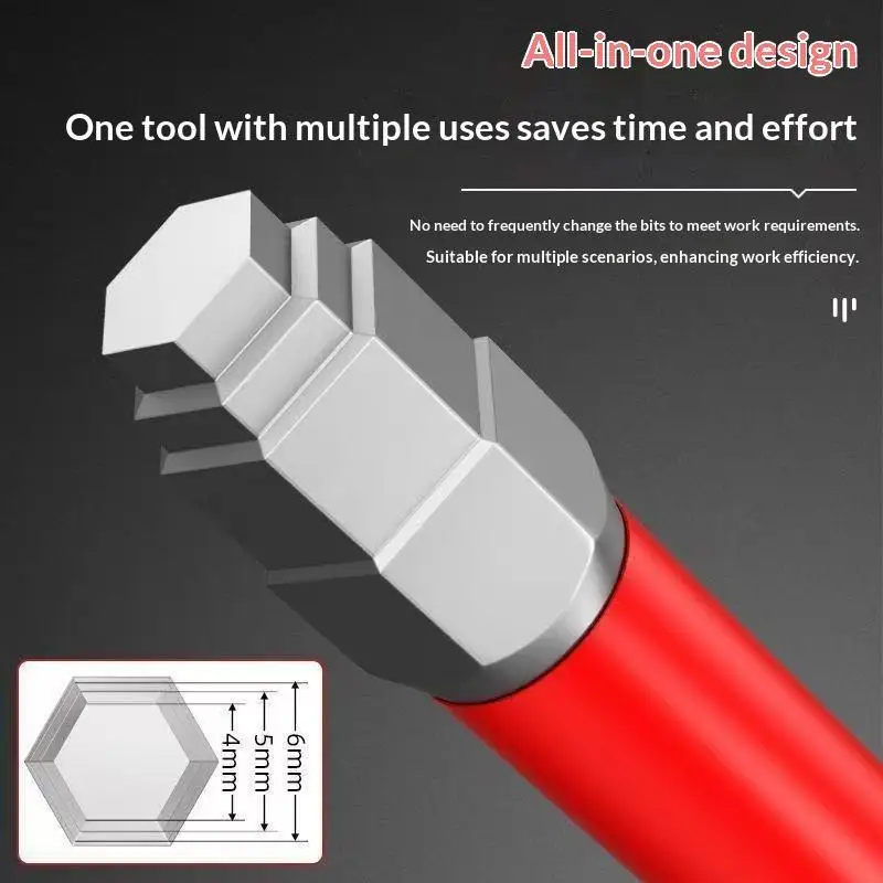 Magnetic Screwdriver Set 3/6Pcs 65/100mm Wearproof Bits Fit Electric Drill for Student DIY Handcrafts
