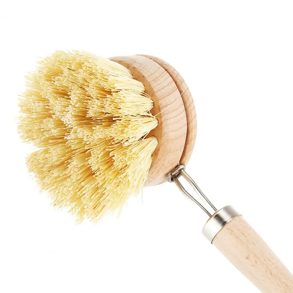 Wooden Handle Cleaning Brush Kitchen Household Cleaning Brush Beech Wood Long Handle Brush Dish Brush Dish Brush Cleaning Tool