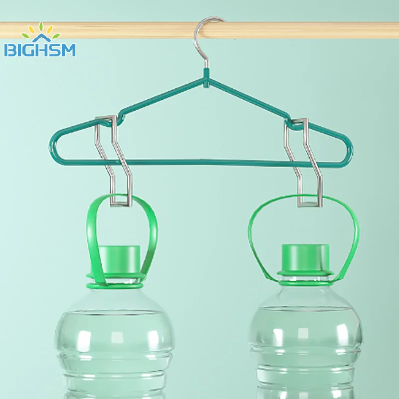 Clothes Hanger Hanger With Grooves For Airing Children Adult Metal Simple Thick Non-slip Dip Plastic Coat Hanger Blue Green