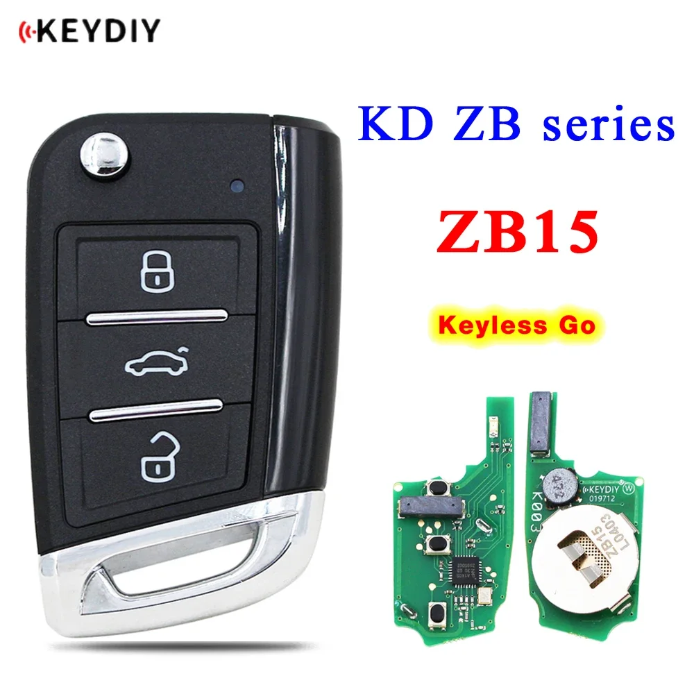 

XRNKEY Universal ZB15 KD Smart Key ZB Series Remote for KD-X2 KD KD-MAX MQB Style Replacement Fit More Than 2000 Models