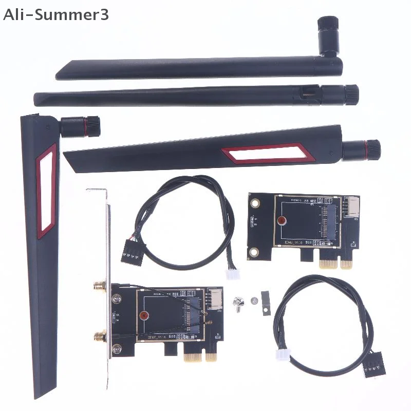 مجموعة واحدة تدعم بطاقة الشبكة اللاسلكية NGFF M.2 ملحقات ذاتية الصنع NGFF M.2 إلى بطاقة محول بطاقة الشبكة PCIE