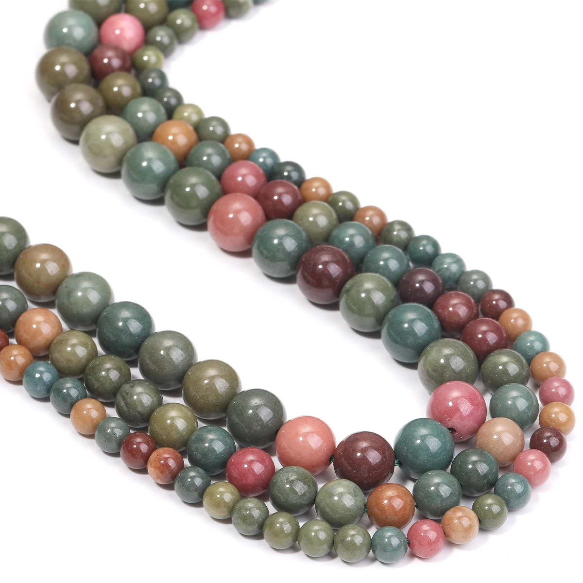 

6/8/10 мм зеленый агат Alxa, круглая свободная прокладка, аксессуары для драгоценных камней, изготовление браслетов «сделай сам», ожерелье, ювелирные изделия, подарки ручной работы