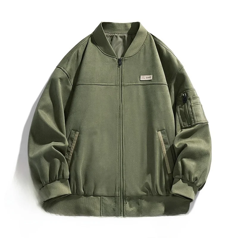 

Мужская бейсбольная куртка в американском ретро-стиле, весенне-осенняя, свободного кроя, в стиле рабочей одежды, модная верхняя одежда, уличный стиль, одежда для пар