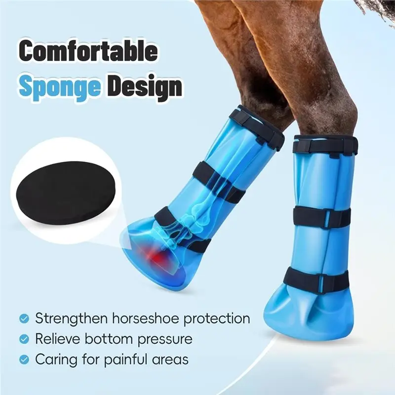 NEW HOT In Stock-Horse For Hoof Care Wraps For Hoof Moisturize, Horse Soaking Ice Boots, Poultice Boot For Horses Promote