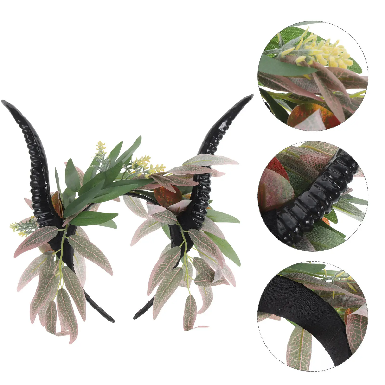 

Halloween Cosplay Horns Headband Gothic Hair Accessories Devil Antelope Masquerade Carnival Wear