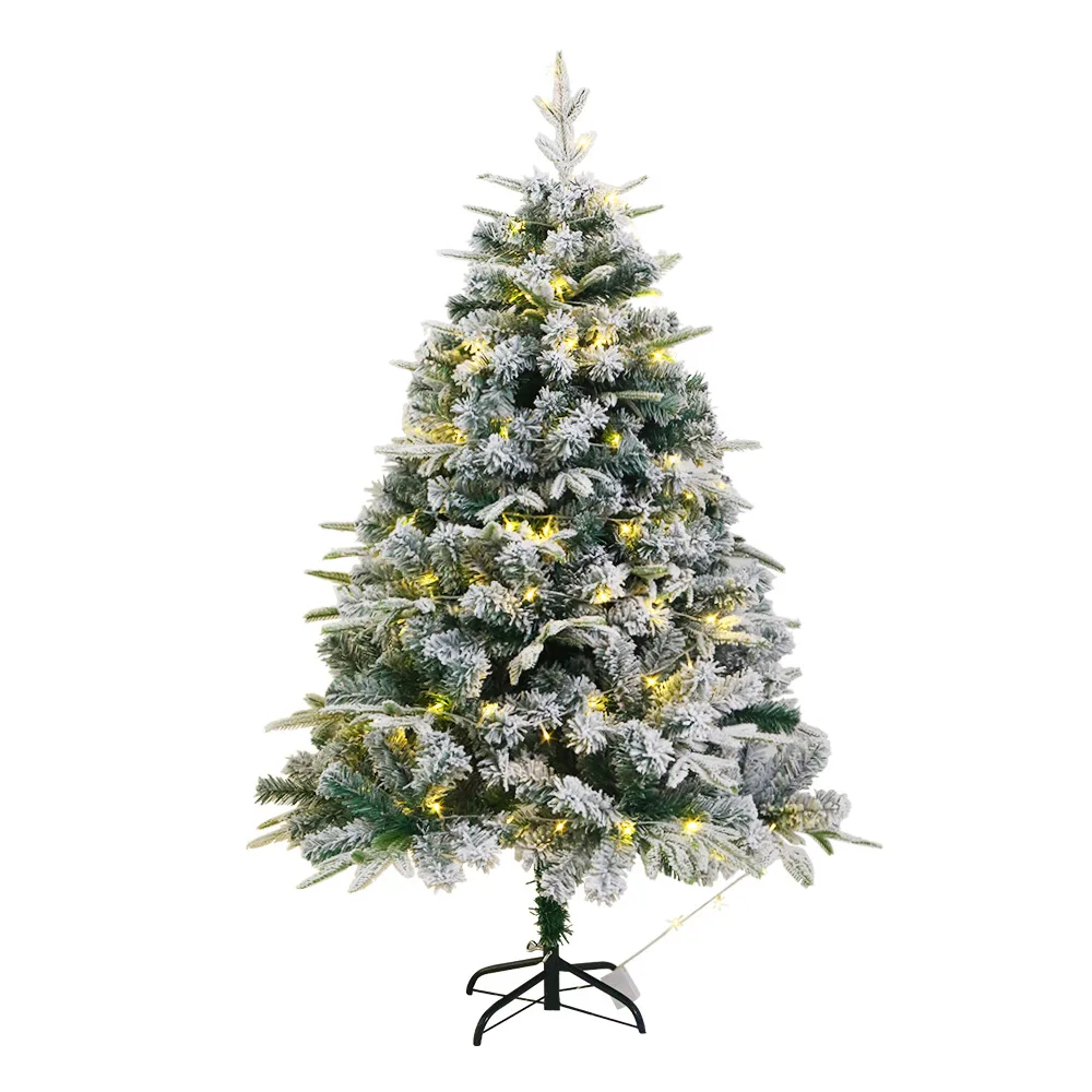 PE+PVC Snow Atmosphere Christmas Tree for Xmas Home Decoration and Supplies Mixed Spray Light Snow 1.2m-2.4m Christmas Tree