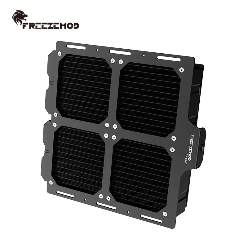 FREEZEMOD Wasserkühlungshalterung, Halterung aus Aluminiumlegierung für 2 x 240, 2 x 360 Kühler mit DC-Anschluss