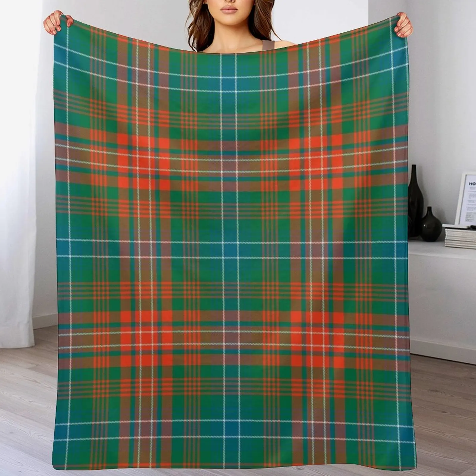 

Wilson Ancient Tartan Throw Blanket Multi Use Warm Blanket for Living Room Bedroom