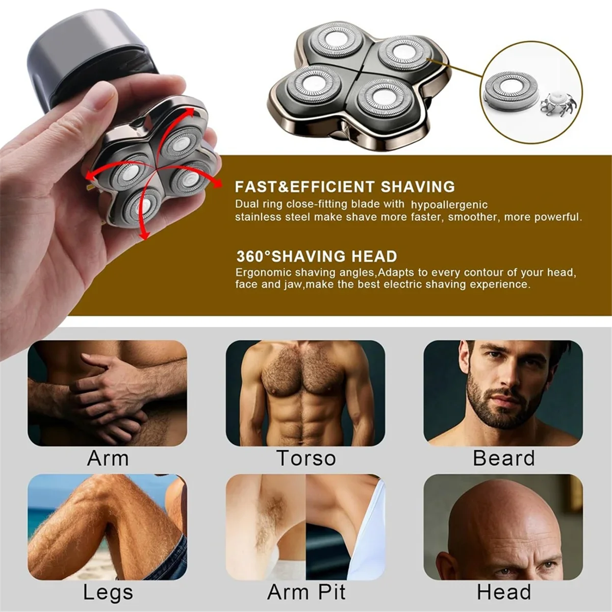 2Pack 2025 HOt Professional Replacement Head for Pitbulls Skulls Shaver Gold PRO Silver PRO Diamond