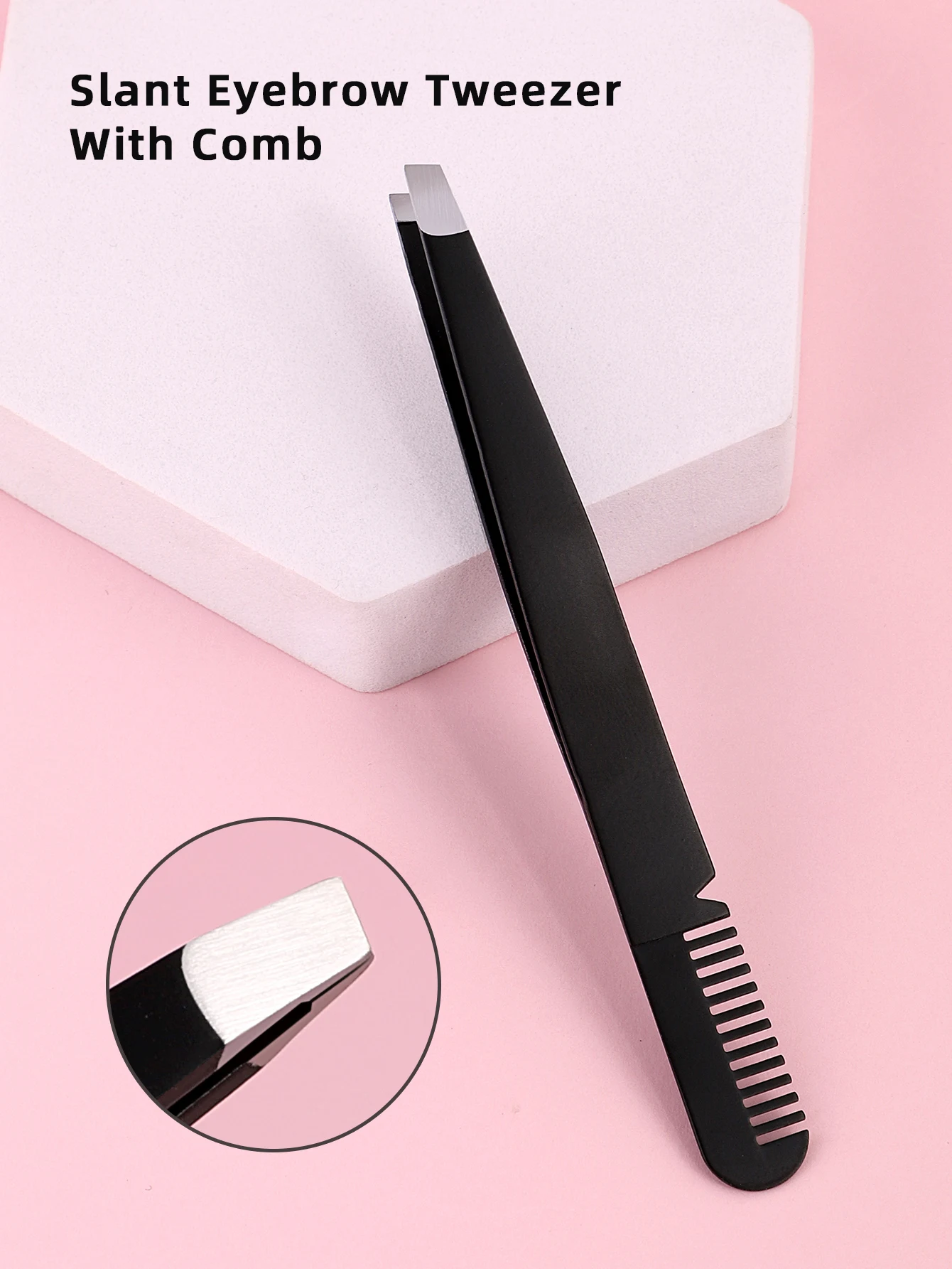 Een wenkbrauwclip met dubbele hoofdband en nauwkeurig schuin puntontwerp is geschikt voor zowel mannen als vrouwen.