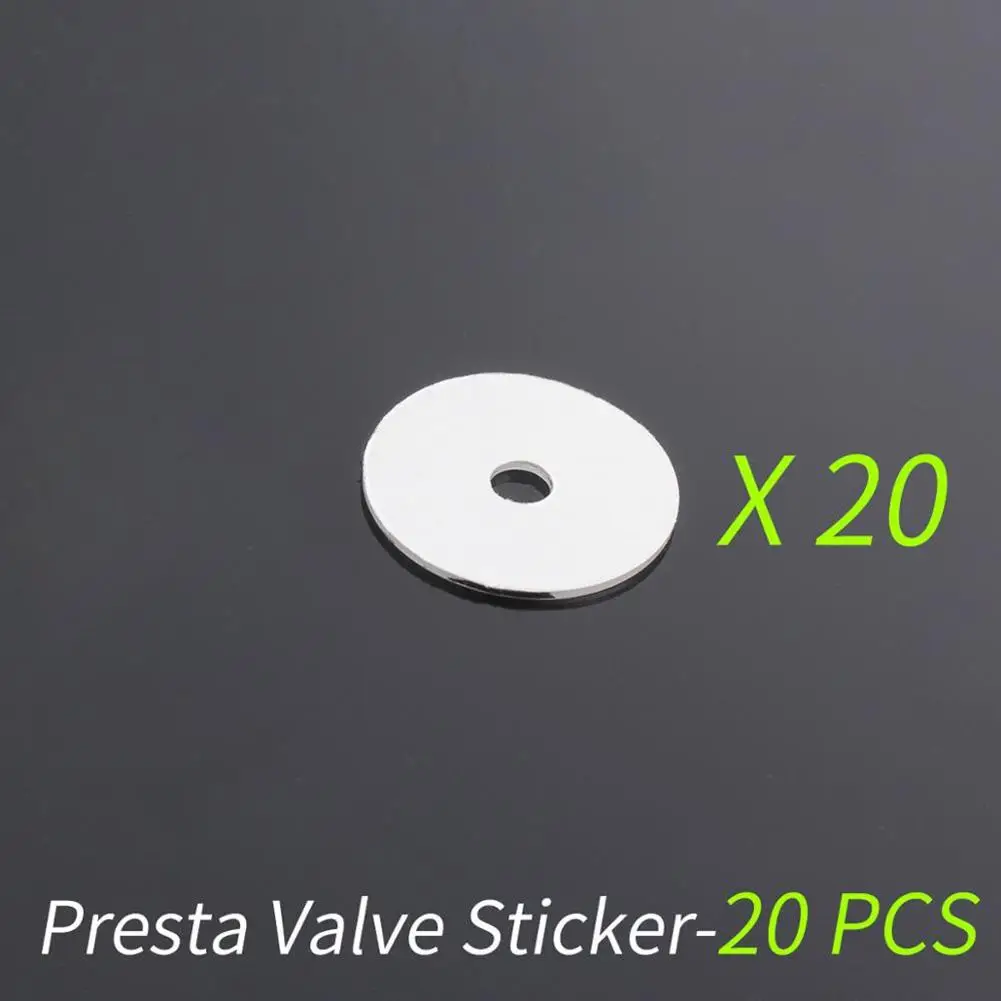 20pcs Bicycle Presta Valve Sticker Mountain Road Bike Tube Tire Gasket Rim Protective Gas Air Nozzle Glue Pad