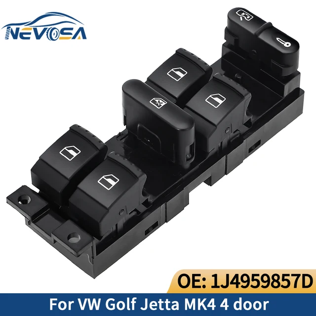 LHD Do VW GTI Golf 4 Jetta MK4 1999 2000 2001 2002 2003 2004 Bora BEETLE Passat B5 Przycisk przełącznika sterowania szybą 1J4 959 857D