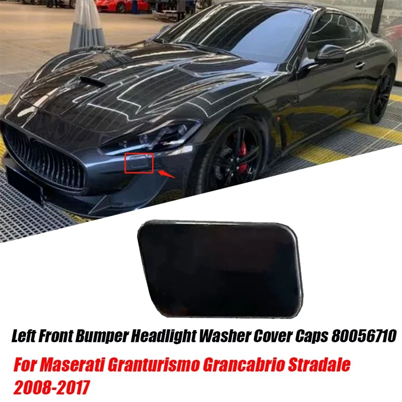 1Pair 80056710 80056810 Car Front Bumper Headlight Washer Cover For Maserati Granturismo Grancabrio Stradale 2008-2017