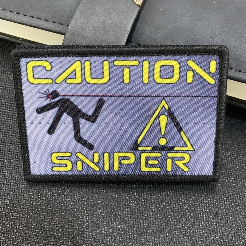 Tactical Skeleton Soldier Gun Love Printing Hook&Loop Patches Sniper Morale Badge Assault Life Aim At A Target Backpack Sticker