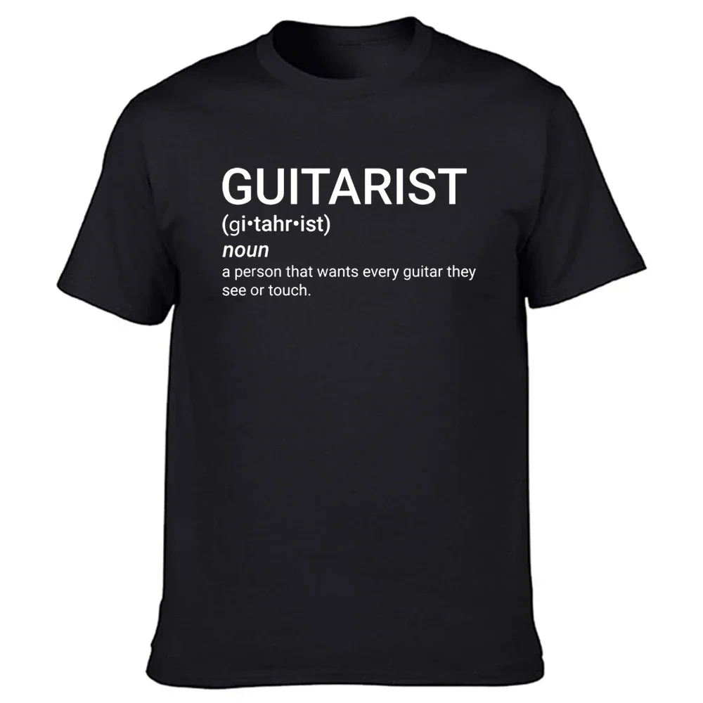 Graphic Cotton Streetwear Short Sleeve O-neck Harajuku  T-shirt Mens Funny Guitar Player Guitarist Definition T Shirts