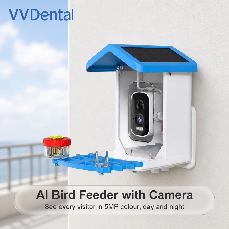 Solar Bird Feeder With Camera AI Bird Recognition Bird Feeder Wireless Smart Bird Feeder With 5MP HD Camera And App Alerts