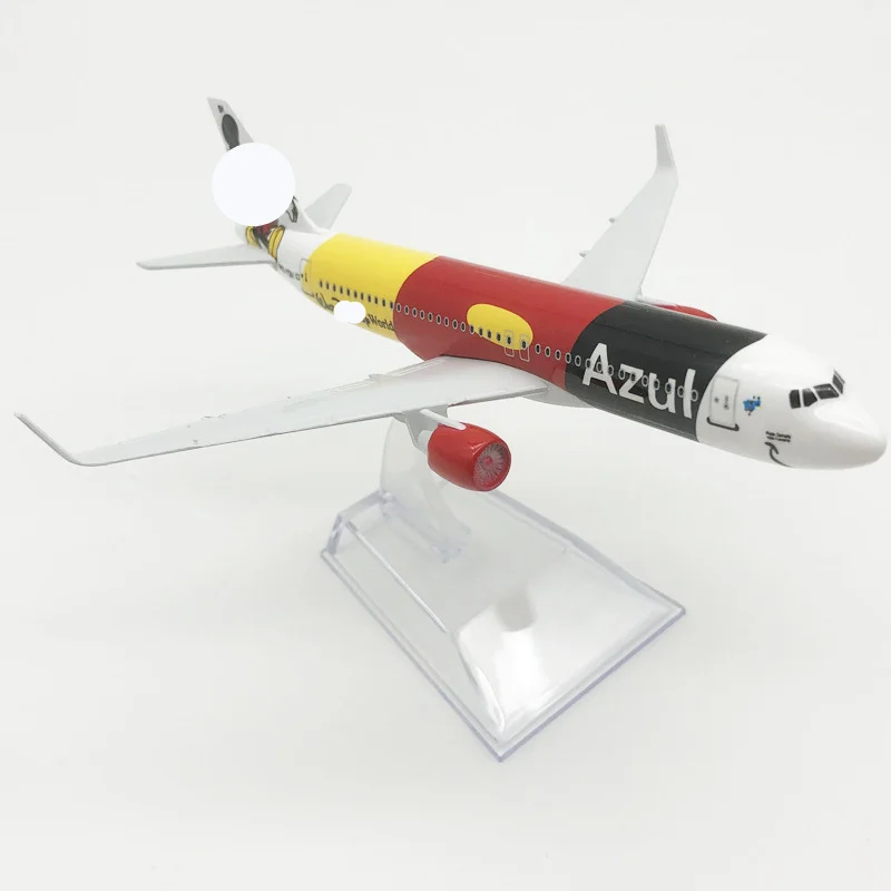 16CM Airplanes Azul Brazilian Airlines A320 Metal Plane Model Aircraft Kid Gift Collectible Display