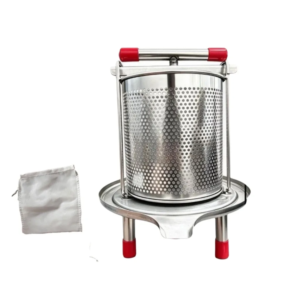 Stainless Steel Vegetable Stuffing Squeezer with Filter Bag Hand Press Vegetable Squeezer Fine Filter Mesh Fruit Extractor