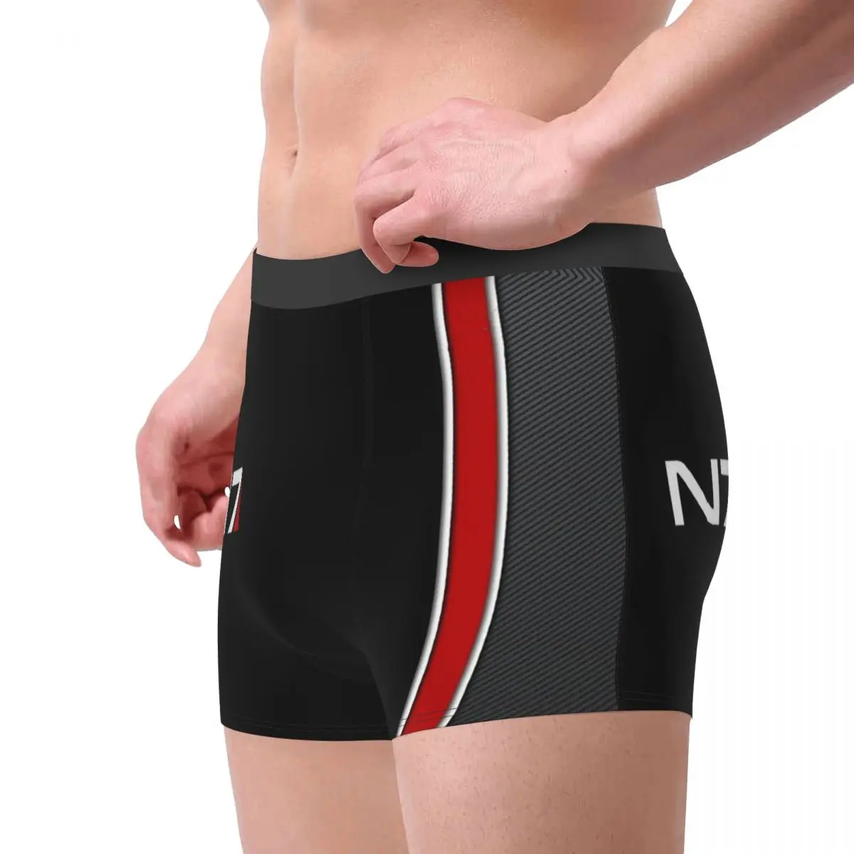 N7 Mass Effect Emblem Underpants Homme Panties Men's Underwear Sexy Shorts Boxer Briefs