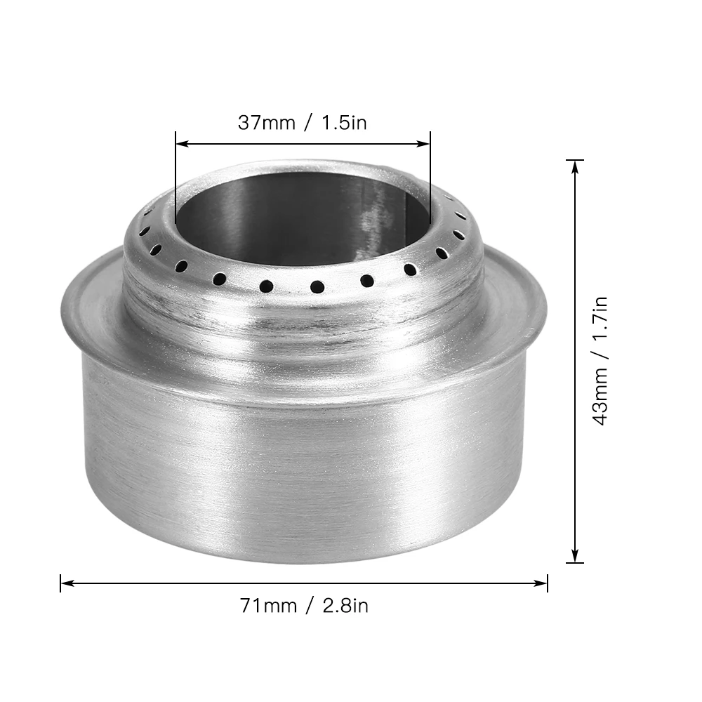 alcohol stove camping stove Portable Mini Aluminum Alloy Alcohol Stove with Lid Outdoor Camping Hiking Backpacking Cooking Stove view 3